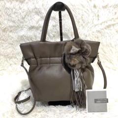 未使用✨ワコウ　レザー　2way ハンドバッグ ショルダーバッグ　レディース