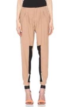 Chloe 切替 裾ボタン 2タック スラックス パンツ 36