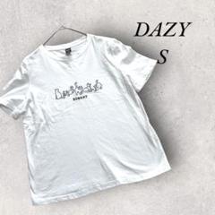 DAZY シーイン S 半袖Tシャツ プリントロゴ 猫 ネコ シンプル ホワイト