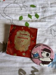 オラフ　スヌーピー 缶バッジ JOYFUL PEANUTS
