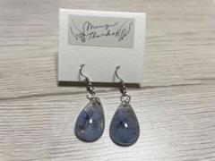 ⭐️ハンドメイド作品⭐️ピアス　レジンピアス　お花　水色　キラキラ