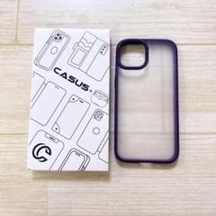 iPhone14ケース　マット　パープル　紫　シンプル