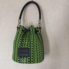 MARC JACOBS モノグラム　バケットバッグ グリーン ブラック正規品