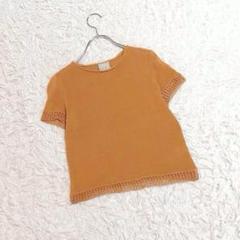 シビラ　受注回　花柄刺繍 クリーム色 半袖ニット シビラ 受注回 花柄刺繍 クリーム色 半袖ニット - メルカリ