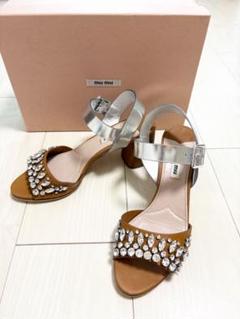 MIU MIU - ミュウミュウ MIU MIU サンダルの通販 by KOMEHYO ONLINE ラクマ店｜ミュウミュウならラクマ