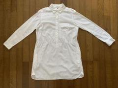 UNIQLO リネンコットン ワンピース 薄手 長袖 白 夏 Lサイズ