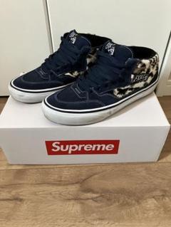 Supreme Vans Half Cab ネイビー/レオパード VN0A5KYANVY Supreme Vans Leopard Half Cab Navy Blue White