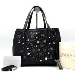 美品　JIMMY CHOO ジミーチュウ　スタッズ　十二星座　ハンドバッグ Jimmy Choo ジミーチュー 12星座 レザー ハンドバッグ スタッズ