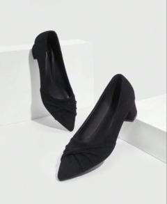 SHEIN チャンキーヒール パンプス 黒 24cm