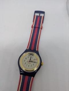 swatch　スウォッチ　腕時計 ネイビー 赤 ストライプのサムネイル
