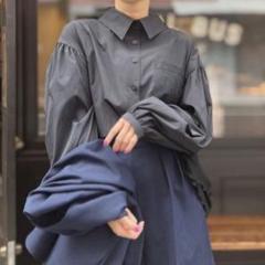 ロージーモンスター ミルフィーユドレープブラウス 黒 一度着用