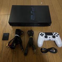 PS2 本体 SCPH-30000 ブラック ＋ PS4コントローラー ジャンク