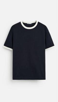 国内発送★ZARA★コントラスト♪リブ*半袖Tシャツ 210.jpg
