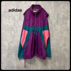 専門店では 80s adidas 銀タグ ハーフジップナイロンジャンパー パープル ジャケット・アウター