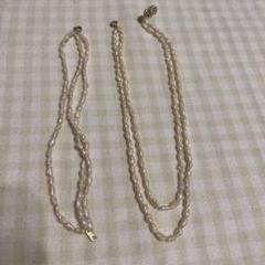 淡水パール　ミニバロック　 2連ネックレス&3連ブレスレット