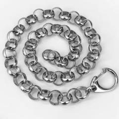 丸型チェーンネックレス　チェーン　シルバー　フック　12mm 50cm