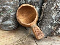 SUNSWOOD サンズウッド 山桜 kuksa ククサ　手彫り　ソロキャン野営 SUNSWOOD サンズウッド 山桜 kuksa ククサ 手彫り ソロキャン