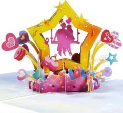 Magic Ant ハンドメイド ロマンチック スターカード ポップアップ 3D