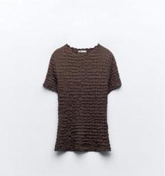 【新品】ZARA ラクスチャートップス