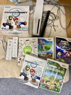 wii 本体、wiiリモコン　カセット5点セット　動作確認済み