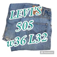 HB604 Levi’ｓ 505 W36 L32 カナダ製インディゴ ボトムス