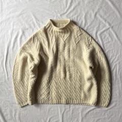 90s LAURA ASHLEY 変則編み ロールネック ウールニット 古着 90s LAURA ASHLEY 変則編み ロールネック ウールニット 古着