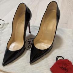 保存袋付き未使用品✨ルブタン　レザー×スタッズ　ハイヒール　黒　38 Christian Louboutin 38スタッズ付きハイヒール