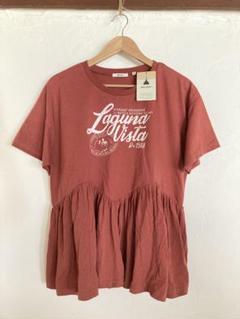 ニコアンド フレアヘムプリントTシャツ M