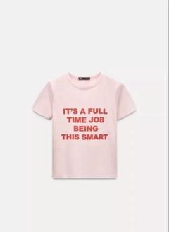 ZARA ピンク メッセージTシャツ 半袖