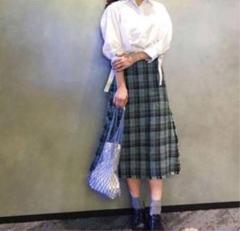 ドゥロワーチェック柄ツイード風ロングスカート 40 田中彩子着用 ドゥロワーチェック柄ツイード風ロングスカート 40 田中彩子着用