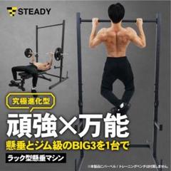 STEADY 懸垂マシン　バーベルラック付き　箱破れあり STEADY 懸垂マシン バーベルラック付き 箱破れあり - メルカリ