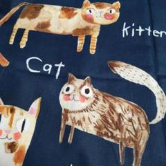 猫柄　シ―チング　デジタルプリント　1m