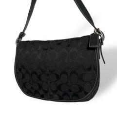 COACH/コーチ シグネチャー ショルダーバッグ 斜め掛け ブラック 6842