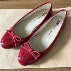 【美品】Oriental Traffic 赤 フラットレインシューズ23.5