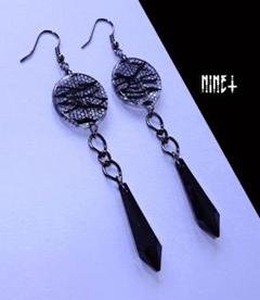 1699 BLACK PIERCE 個性的ピアス イヤリング シアー 大ぶり