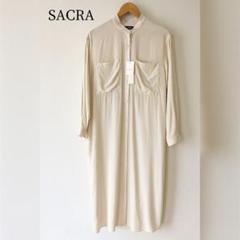 新品タグ付き✨サクラ　シャツワンピース　マキシ丈　大きいサイズ　ネイビー　ロング 新品タグ付き✨サクラ シャツワンピース マキシ丈 大きいサイズ