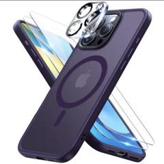 ☆iPhone14 Pro パープル 保護フィルム ケース MagSafe対応