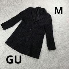 『GU』　ツイード　コート　ネイビー系　Mサイズ　メンズ