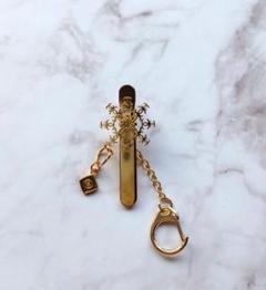 CHANEL シャネル ヴィンテージ キーホルダー チャーム キーリング CHANEL】シャネル☆チャーム付きキーリングハートキーホルダー