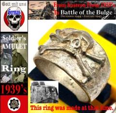 1939s～★ドイツ国防軍陸軍 ★Skull Bone Ring★ミリタリー 1939s～☆ドイツ国防軍陸軍 ☆Skull Bone Ring☆ミリタリー
