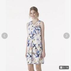 Rose Tiara ノースリーブ 花柄 ワンピース 水色 42サイズ Rose Tiara ノースリーブ 花柄 ワンピース 水色 42サイズ