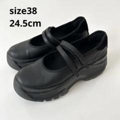 ZARA ザラ バレエフラットスニーカー 黒　37 24cm メリージェーン ZARA ザラ バレエフラットスニーカー 黒 37 24cm メリージェーン