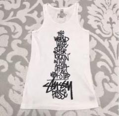 STUSSY タンクトップ キャミソール 白T
