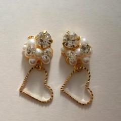 No.363 ハンドメイド ビジューピアス イヤリング