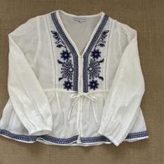 SEASON REASON シーズンリーズン　M 長袖　刺繍入ブラウス
