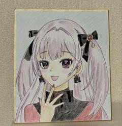 手描き　イラスト　【ロリータ風女の子】