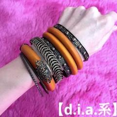 d.i.a.系 バングル 8本セット【平成ギャル】オレンジ
