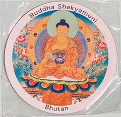 釈迦　ブッダ　マグネットワッペン　ブータン仏教絵画　天上天下唯我独尊