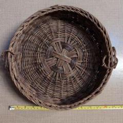 あけび蔓　編み込みバスケット 直径約30cm