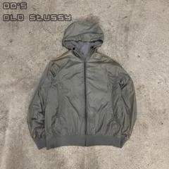 00s OLD stussy nylon jacket gray